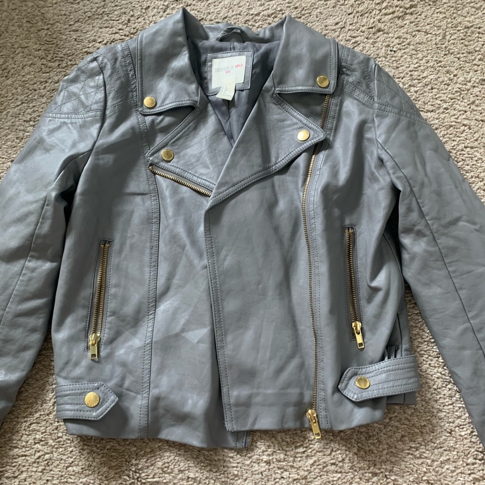 Forever 21 girls leather jacket